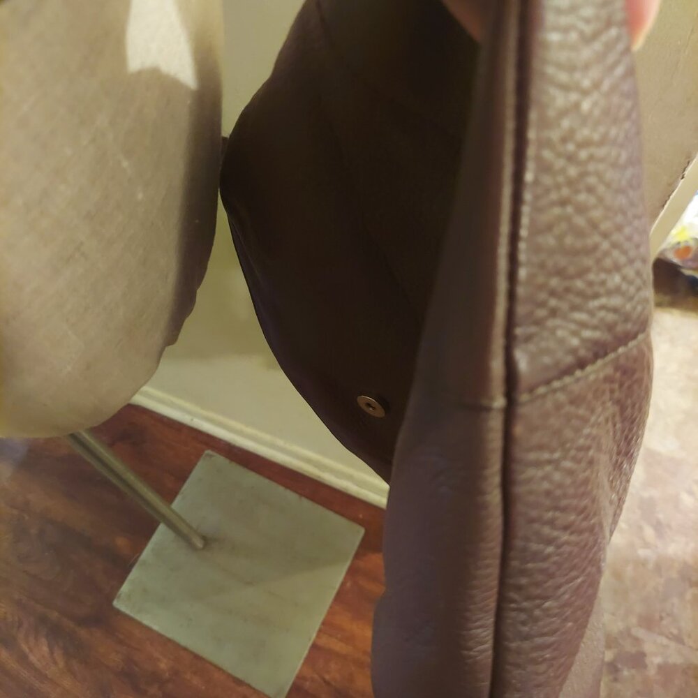 TALBOTS BROWN Pebble Leather Bucket  SHOULDER BAG - Picture 8 of 8